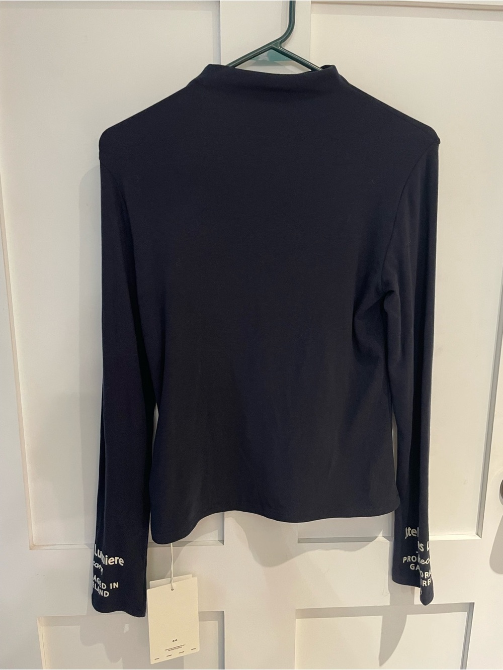 Women’s NWT Hoi Elsie Black Long-Sleeve Mock Neck Top Medium